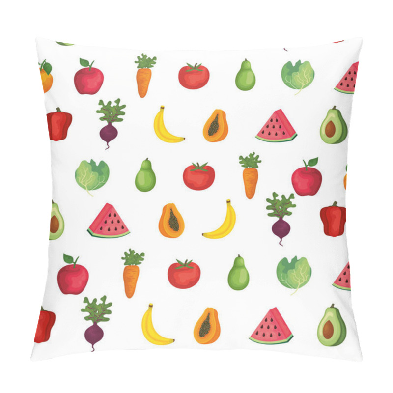 Personality  Fresh Fruits And Vegetables Pattern Pillow Covers