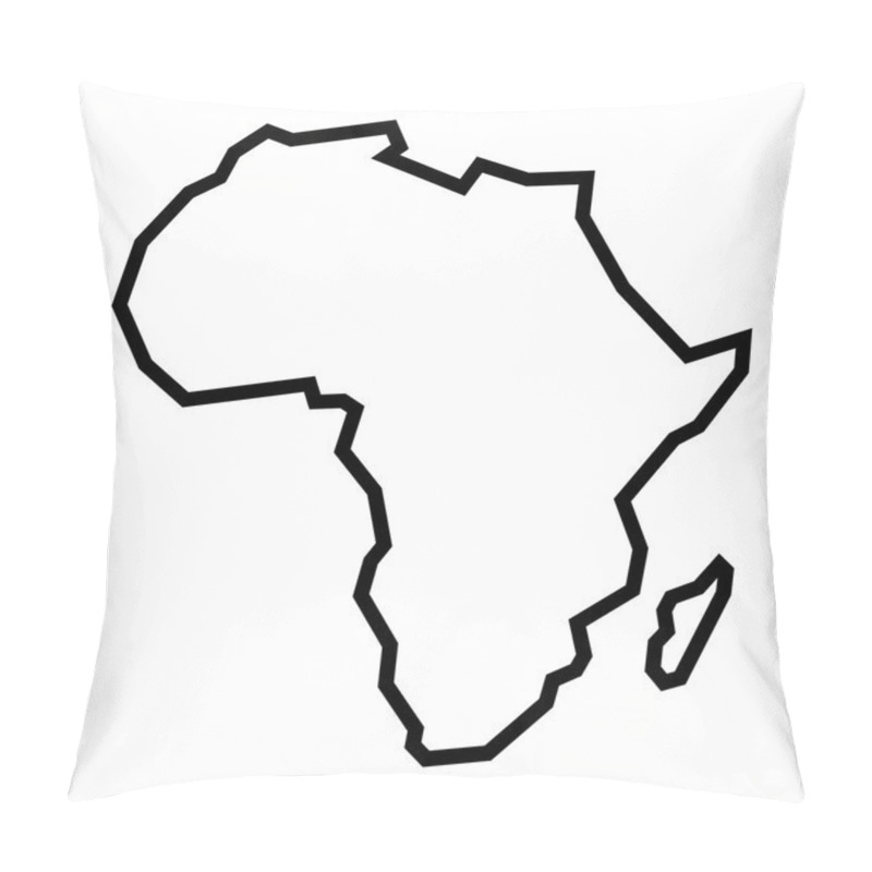 Personality  Map Of Africa Pillow Covers