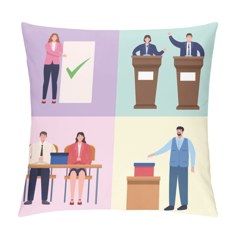 Personality  Group Persons Election Day Pillow Covers