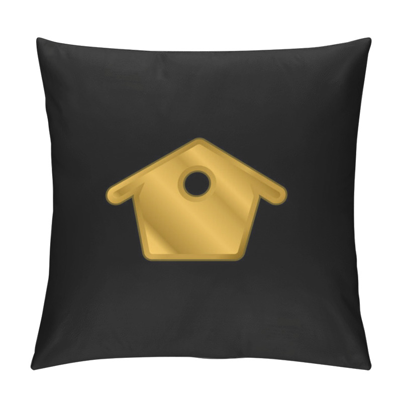 Personality  Birds Home Gold Plated Metalic Icon Or Logo Vector Pillow Covers