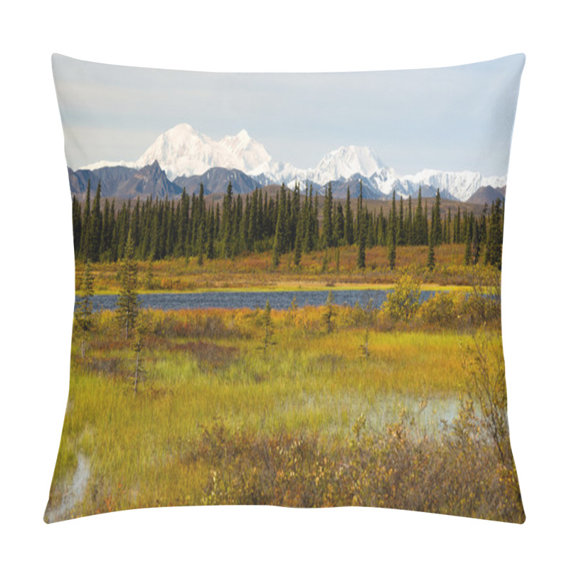 Personality  Denali Range Central Alaska Wilderness Area Mountain Lakes Pillow Covers