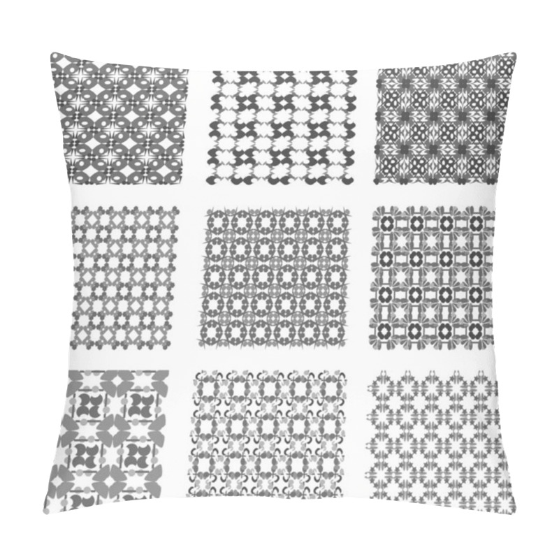 Personality  Set Black And White Geometric Patterns Background Pillow Covers