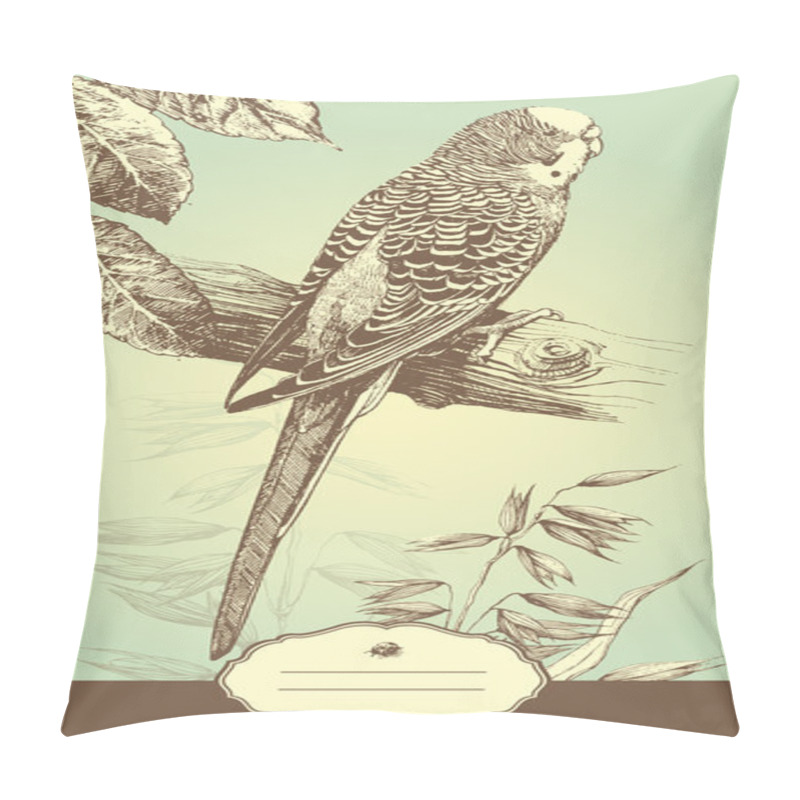 Personality  Budgie. Pillow Covers