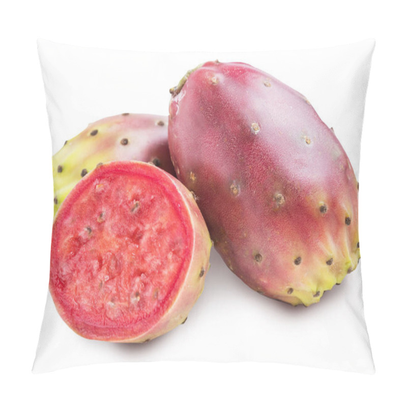 Personality  Prickly Pears Or Opuntia Fruits On White Background. File Contains Clipping Path. Pillow Covers