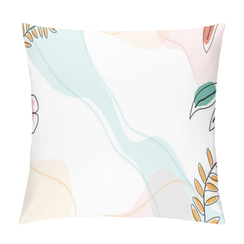 Personality  Hand Drawn Flat Design Abstract Doodle Background Pillow Covers