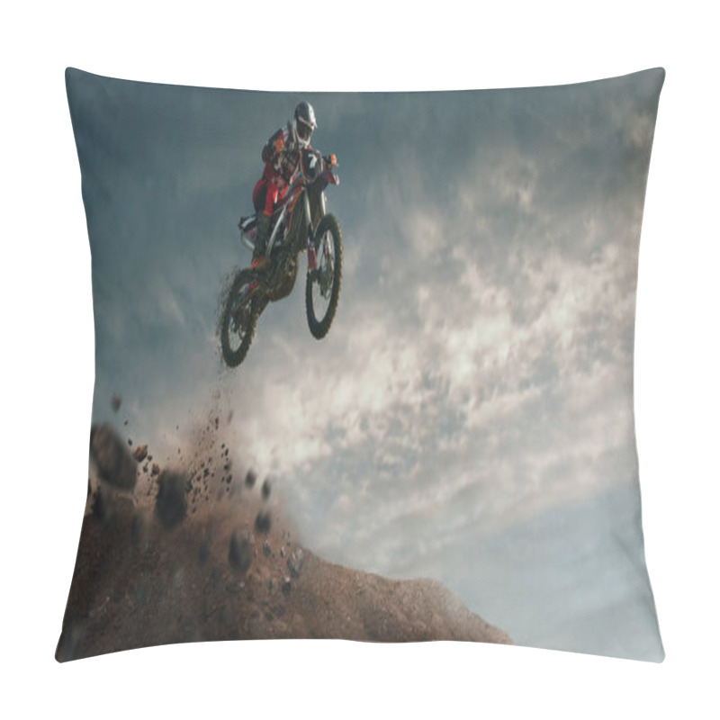 Personality  Moto Freestyle. Motorcycle Stunt Rider  Pillow Covers