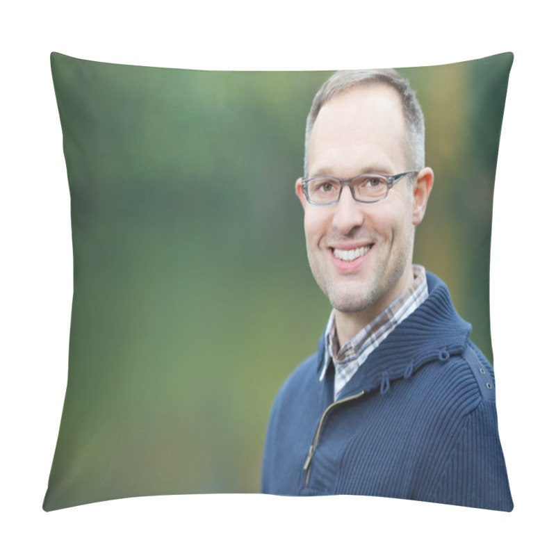 Personality  Confident Mature Man Smiling Pillow Covers