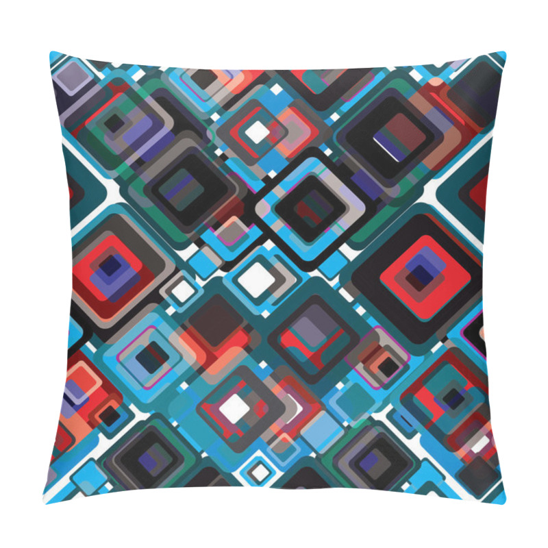 Personality  Rounded Squares Seamless Pattern. Pillow Covers