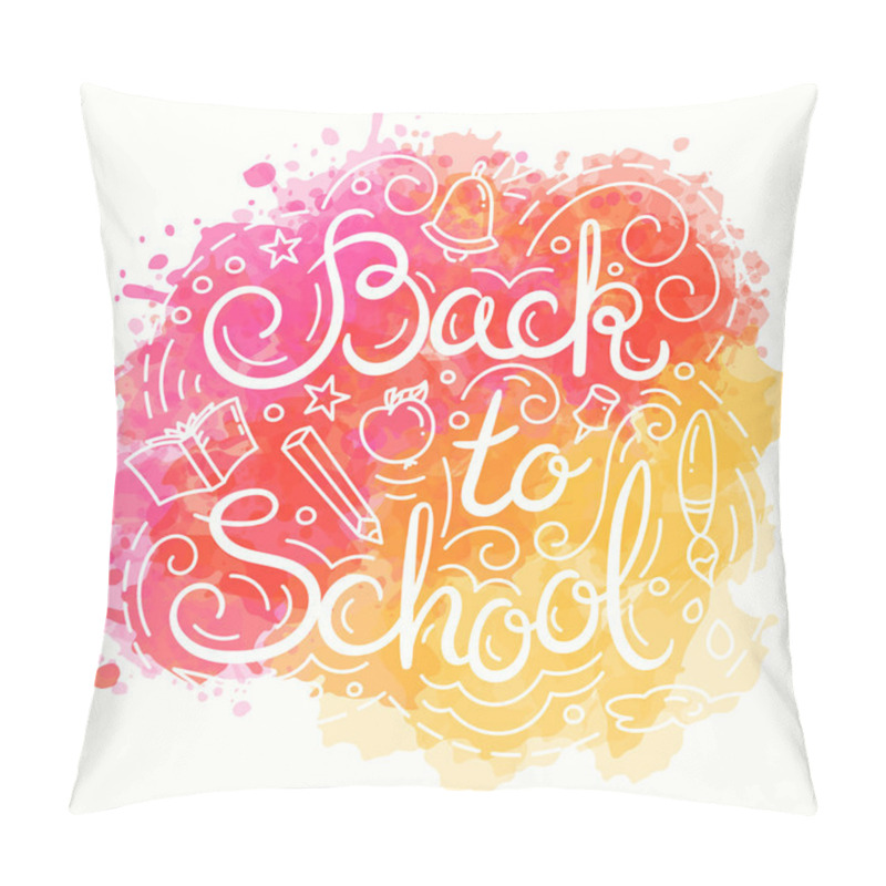 Personality  Back To School Card. Vector Illustration Pillow Covers