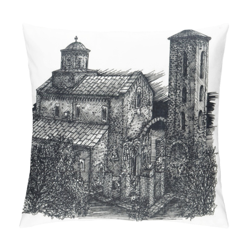 Personality  The Sopocani Monastery Pillow Covers