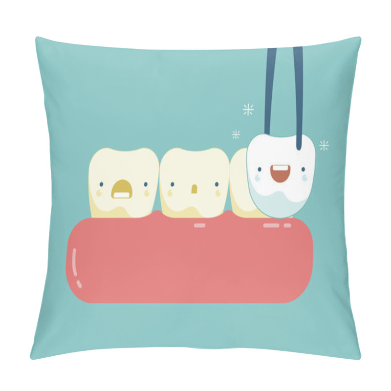 Personality  Veneers Teeth Of Dental Concept Pillow Covers