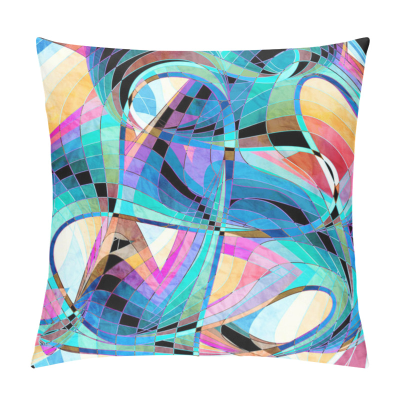 Personality  Abstract Wavy Elements Background Pillow Covers