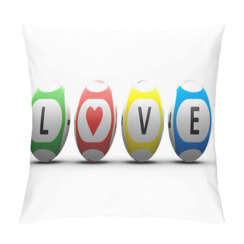 Personality  Balls With Black Lettering Love Pillow Covers