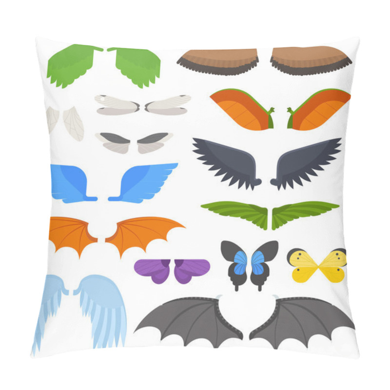 Personality  Wings Isolated Vector Illustration. Pillow Covers