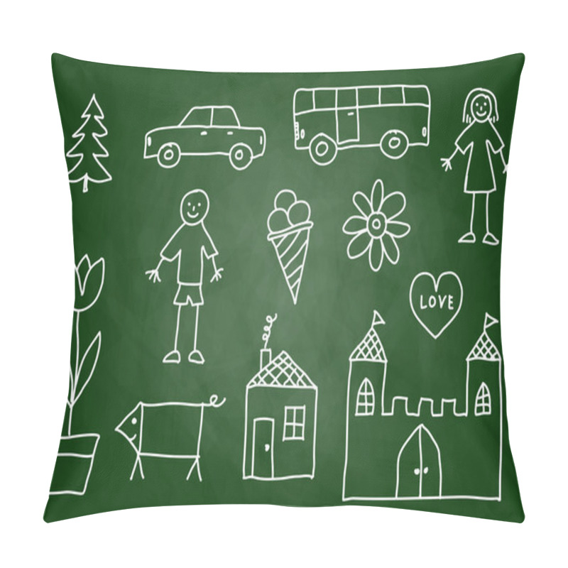 Personality  Drawings On Blackboard Pillow Covers