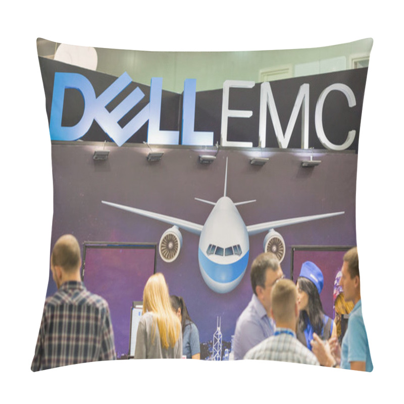 Personality  Dell Emc Booth During CEE 2017 In Kiev, Ukraine Pillow Covers