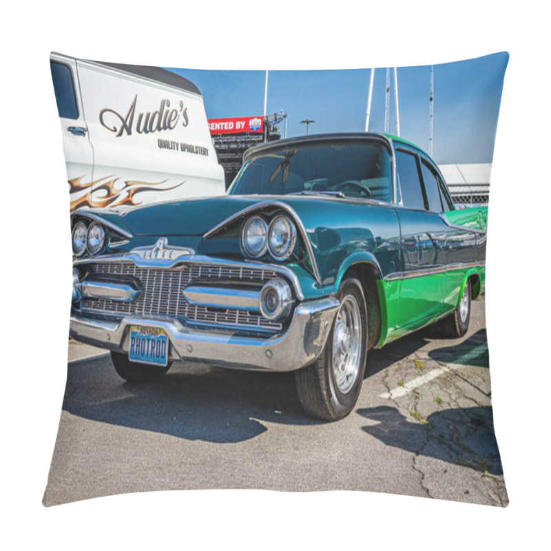 Personality  Reno, NV - August 4, 2021: 1959 Dodge Coronet Coupe At A Local Car Show. Pillow Covers