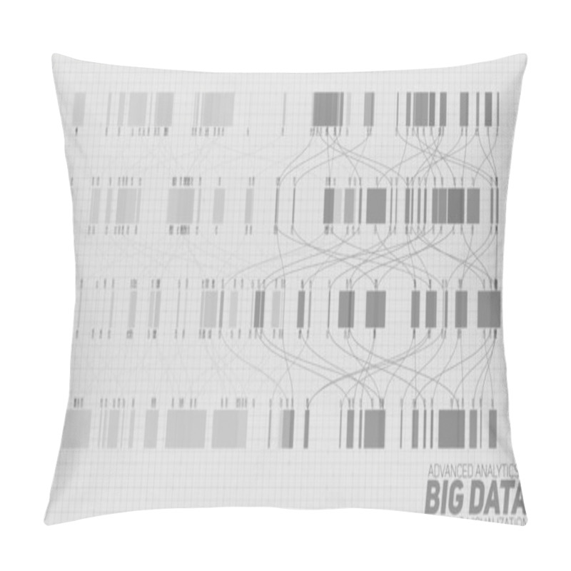 Personality  Big Data Grayscale Visualization. Futuristic Infographic. Information Aesthetic Design. Visual Data Complexity. Complex Data Threads Graphic Visualization. Social Network, Abstract Data Graph. Pillow Covers