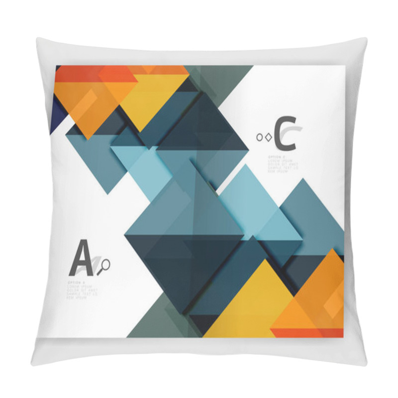 Personality  Vector Modern Geometric Annual Report Cover Pillow Covers