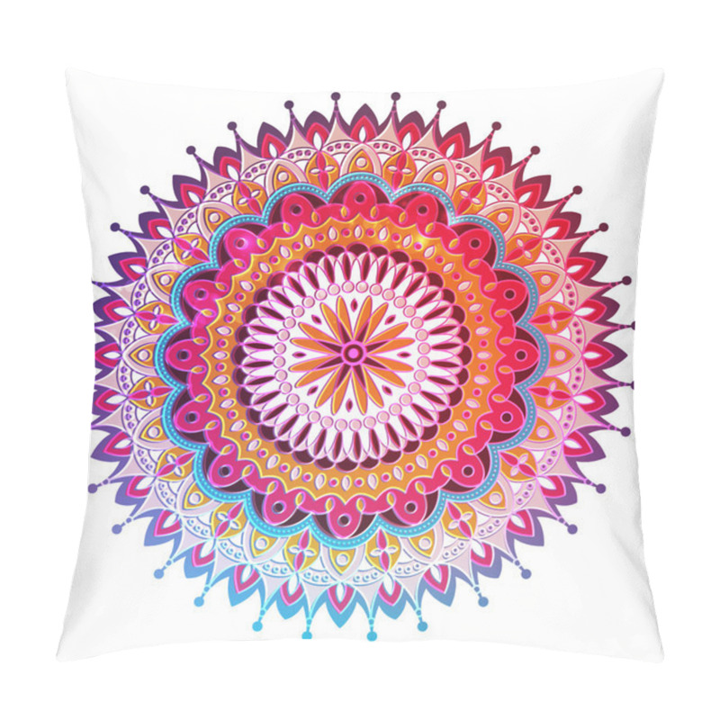 Personality  Decorative Arabic Round Lace Ornate Mandala. Pillow Covers