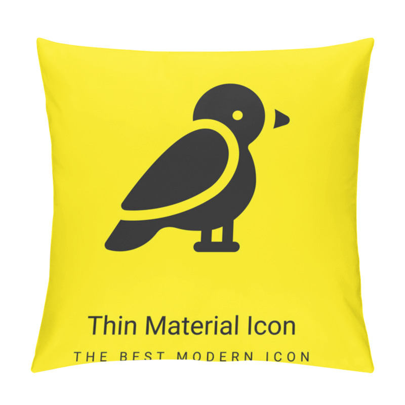 Personality  Arctic Tern Minimal Bright Yellow Material Icon Pillow Covers