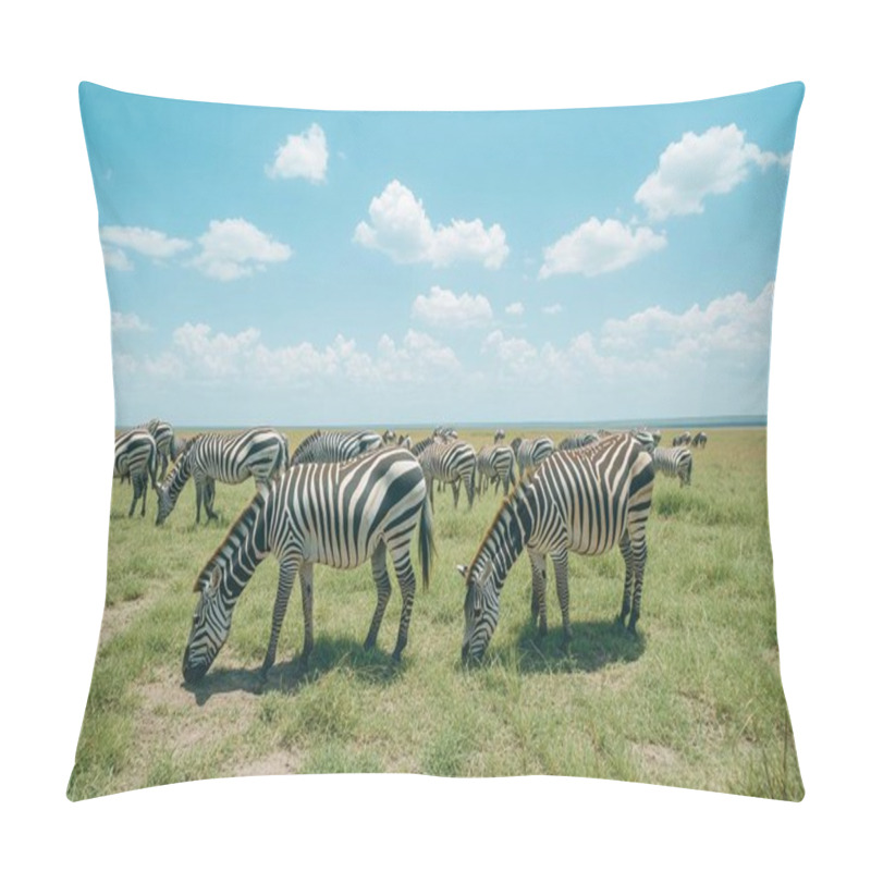 Personality  Wild Zebra On The Savannah In Kenya Pillow Covers