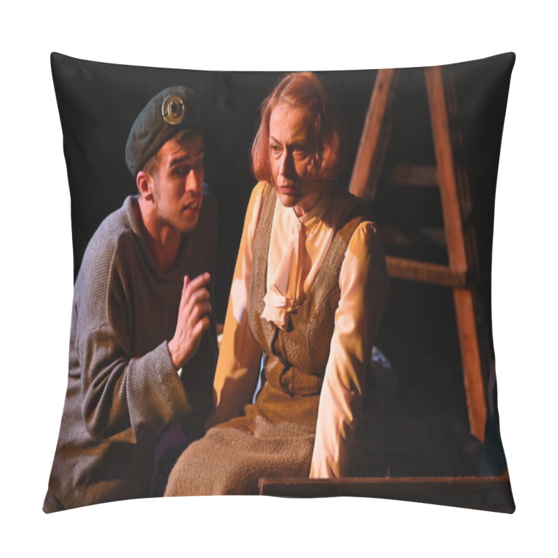 Personality  KHARKIV, UKRAINE - JUNE 27, 2021: Theatre Post Scriptum. The Night Of The Gelver  Pillow Covers