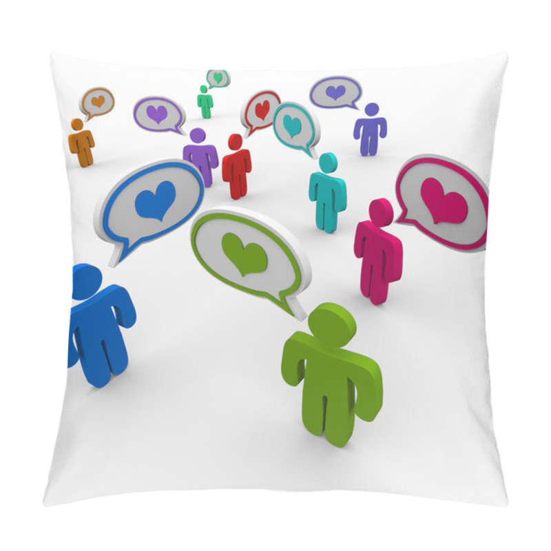 Personality  Heart Speech Bubbles Love Pillow Covers