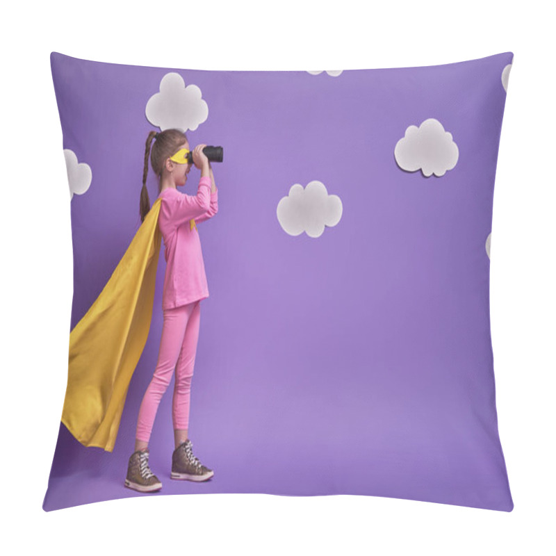 Personality  Child Is Playing Superhero Pillow Covers