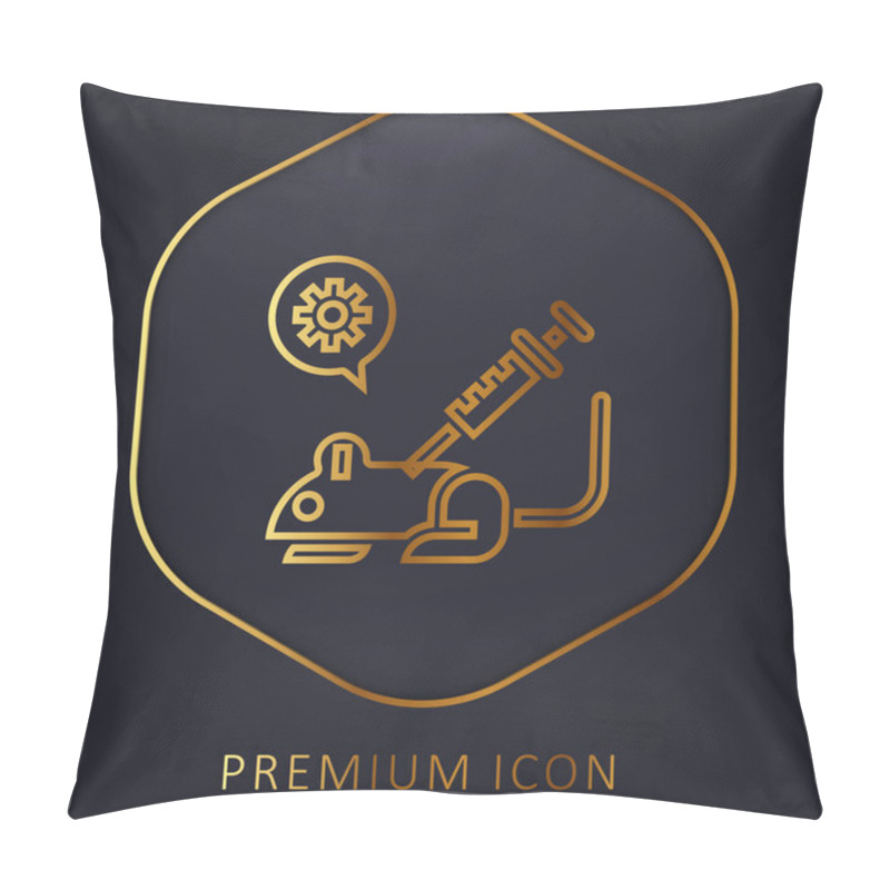 Personality  Animal Testing Golden Line Premium Logo Or Icon Pillow Covers