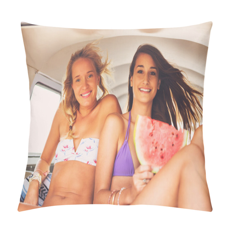 Personality  Surfer Girls Beach Lifestyle Pillow Covers