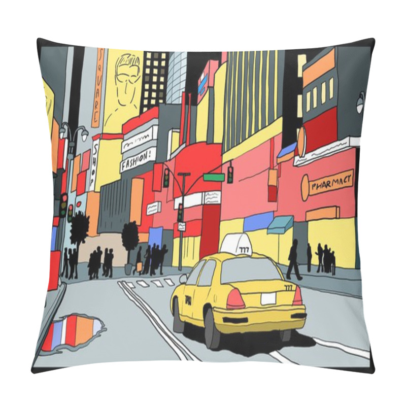 Personality  Times Square Night Pillow Covers