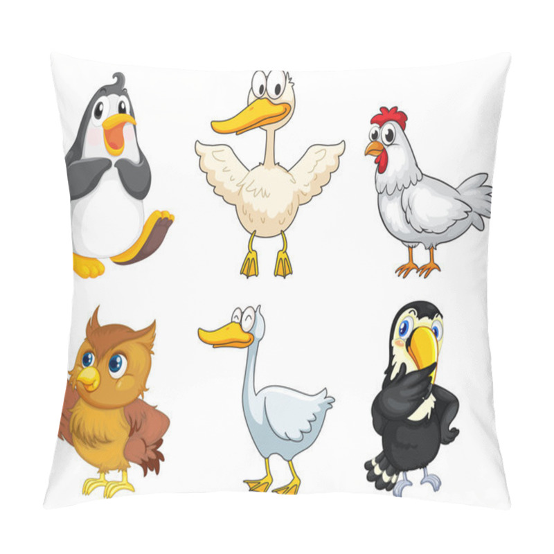 Personality  Six Different Kinds Of Birds Pillow Covers