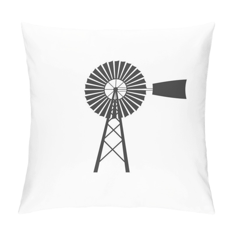 Personality  Windmill Icon Isolated. Flat Design. Vector Illustration Pillow Covers