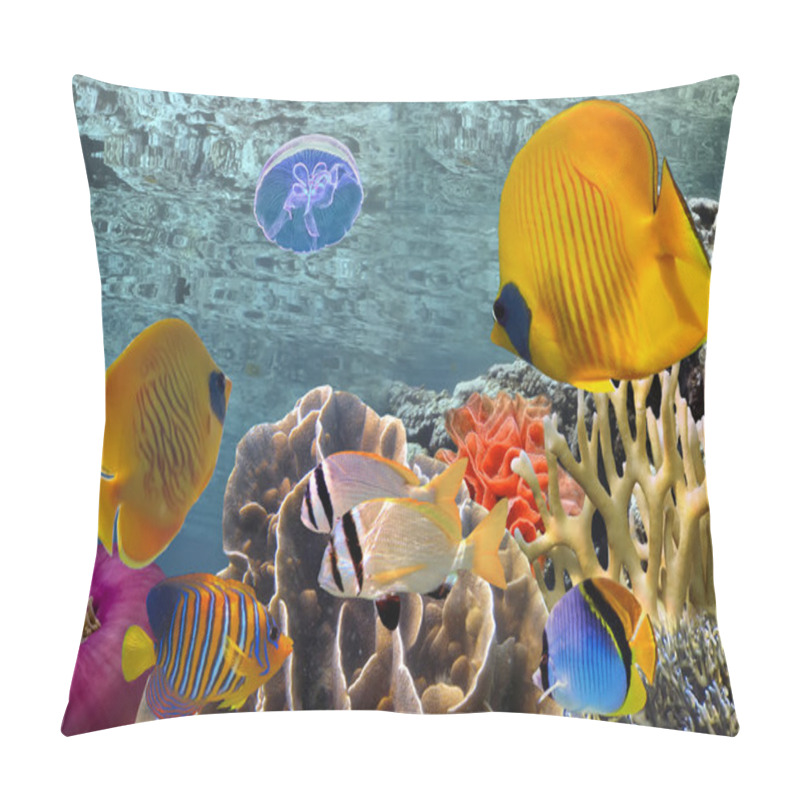 Personality  Wonderful And Beautiful Underwater World With Corals And Tropica Pillow Covers