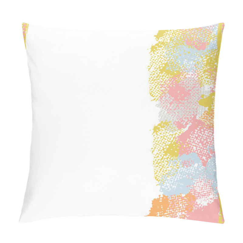 Personality  Hand Drawn  Shabby Seamless Border In Cheerful  Tones Pillow Covers