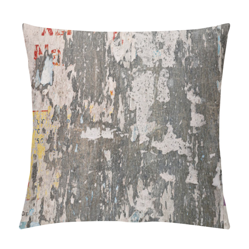 Personality  Ripped Poster Background - Grunge Texture Of Torn Advertisement On Billboard Sheet Metal Pillow Covers