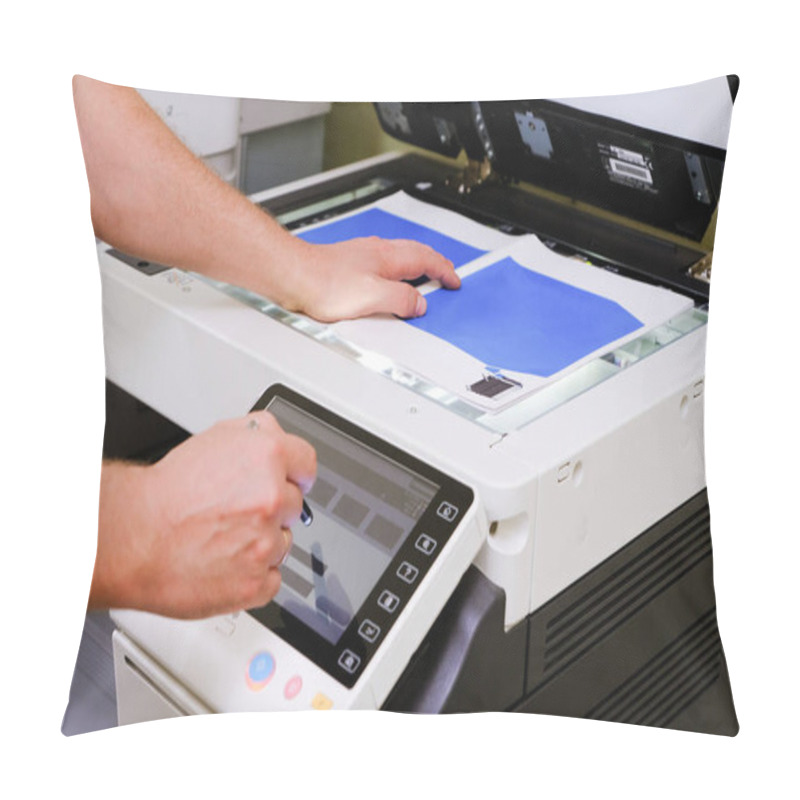 Personality  A Man Is Scanning The Document Pillow Covers