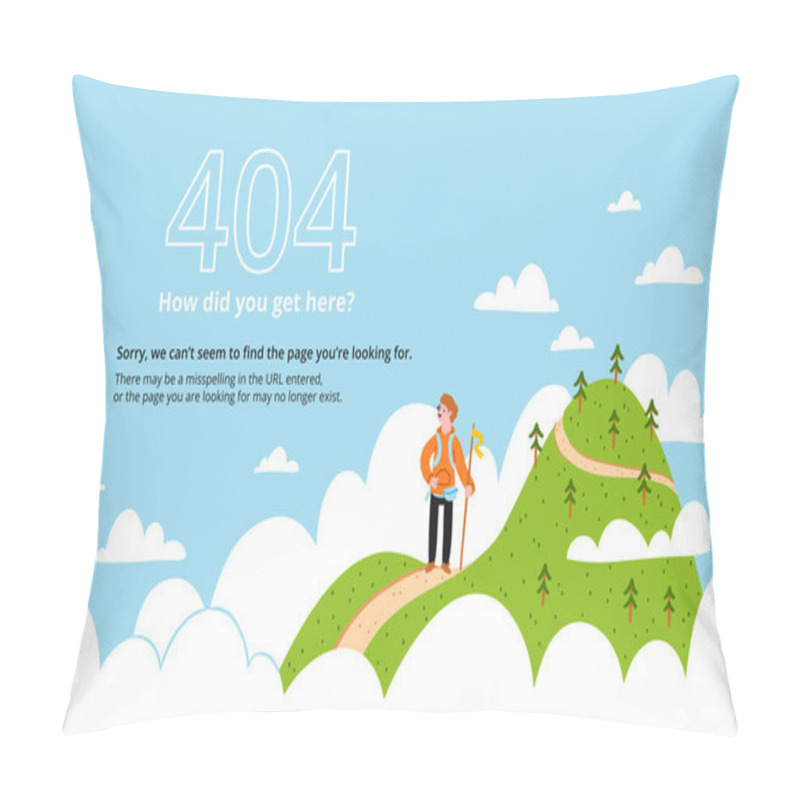 Personality  Error Page With A Mountain Pillow Covers