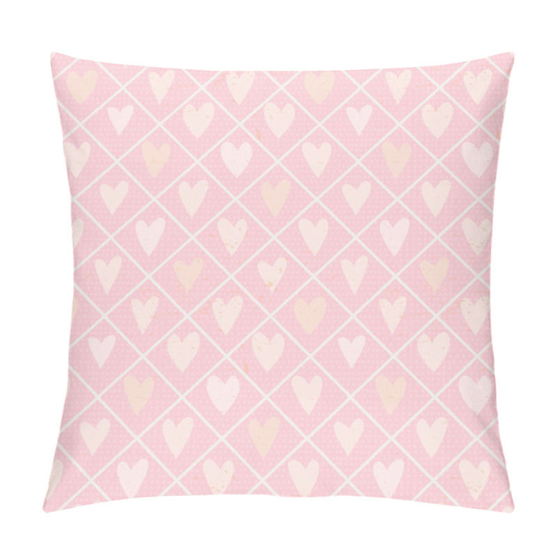 Personality  Romantic Seamless Pattern With Small Hand Drawn Hearts. Pillow Covers