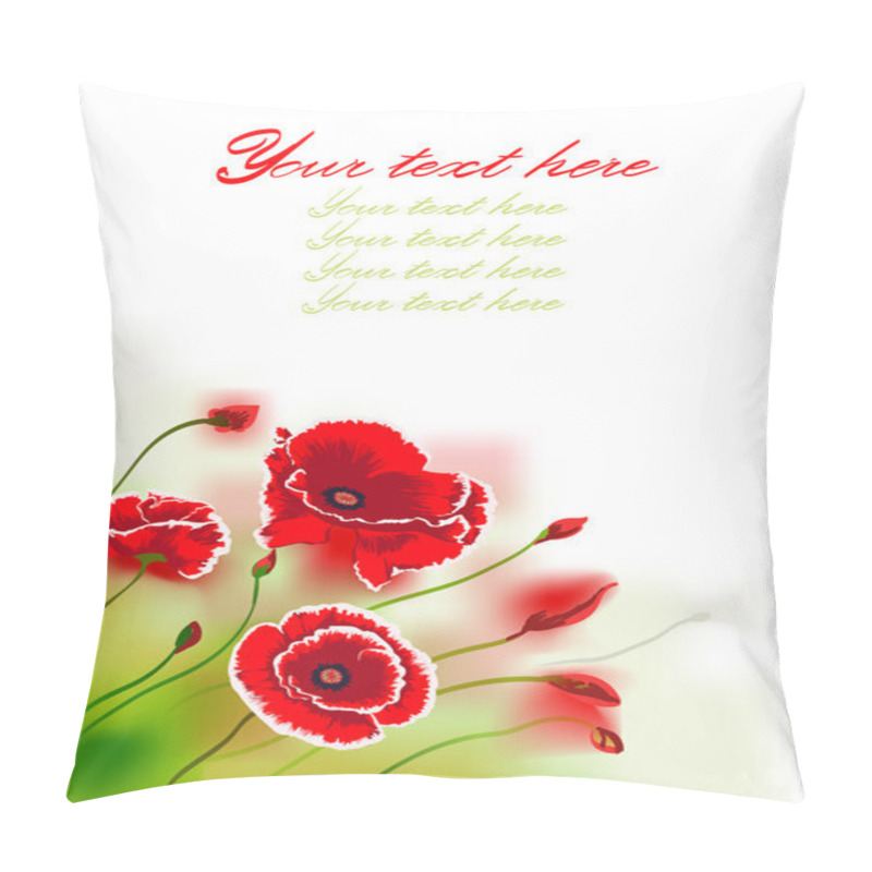 Personality  Greeting Card With Flowers Pillow Covers