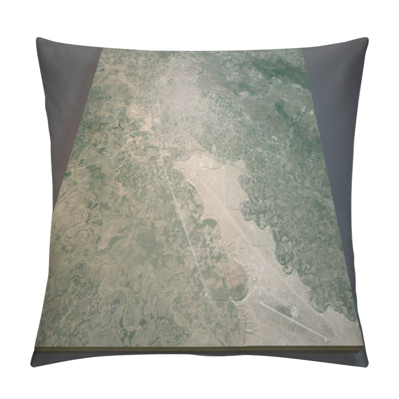 Personality  Satellite View Of Kunduz Map Pillow Covers