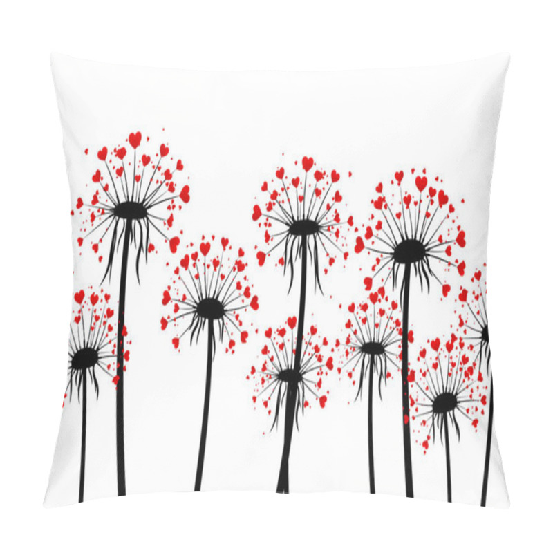 Personality  Valentine's Background With Love Dandelions. Pillow Covers