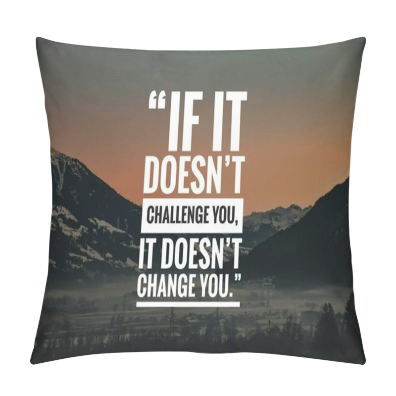 Personality  Motivational Quote With Beautiful Nature Background Pillow Covers