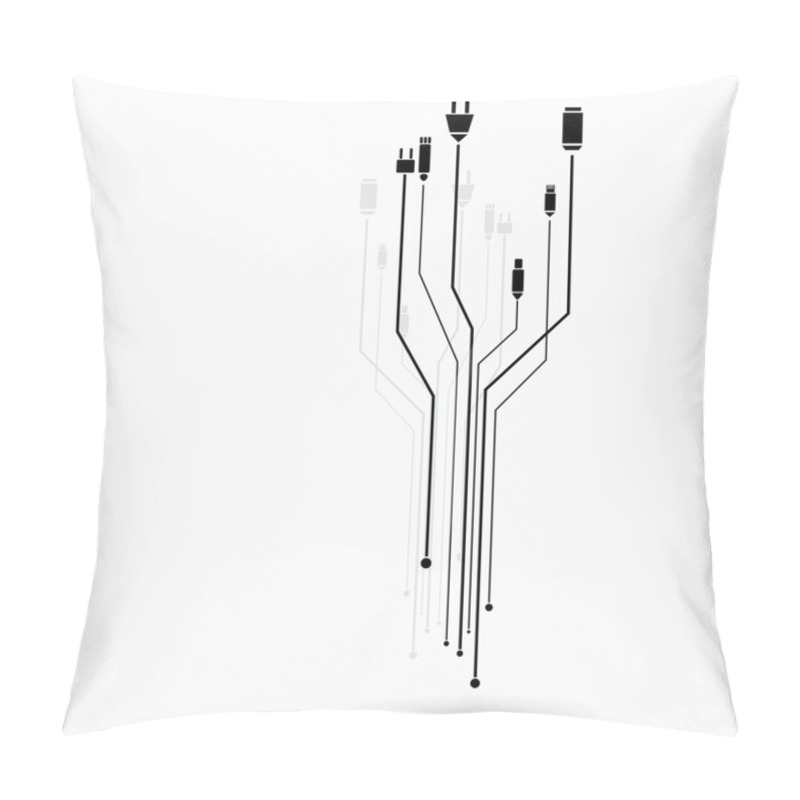 Personality  Different Connection Plugs And Wires  Pillow Covers