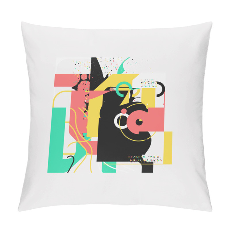 Personality  Universal Vector Geometric Shapes Composition With Nice Texture. Bright Bold Design Objects, Elements For Magazine, Leaflet, Sale Poster Concepts, Brochure, Branding And More. Pillow Covers