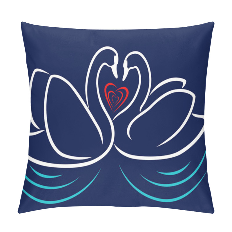 Personality  Swan Couple In Love  Pillow Covers