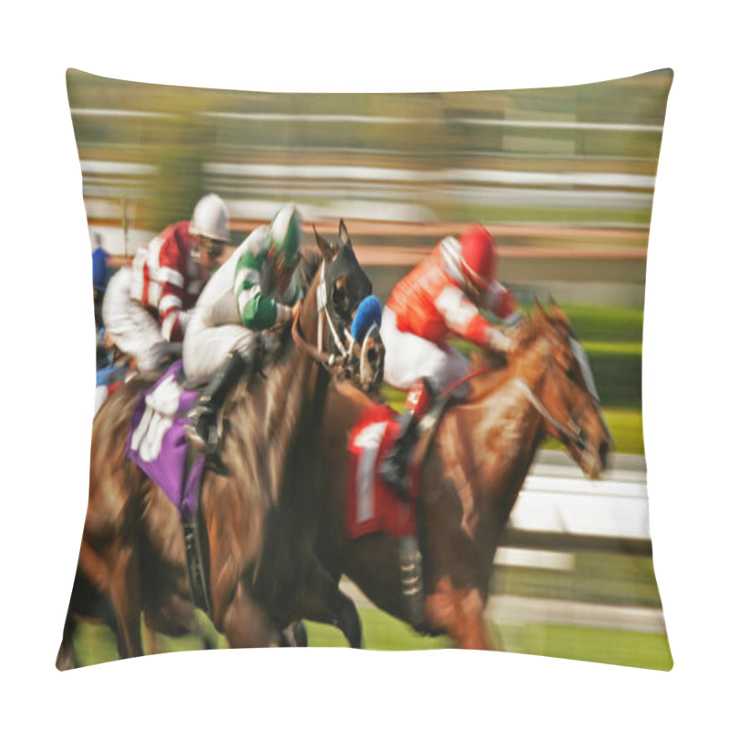 Personality  Abstract Blur Horse Race Pillow Covers