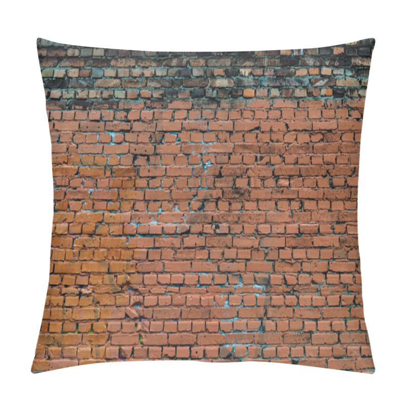 Personality  Background With An Old Crumbling Brick Wall. Pillow Covers