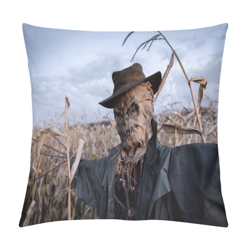 Personality  Scary Scarecrow In A Hat Pillow Covers